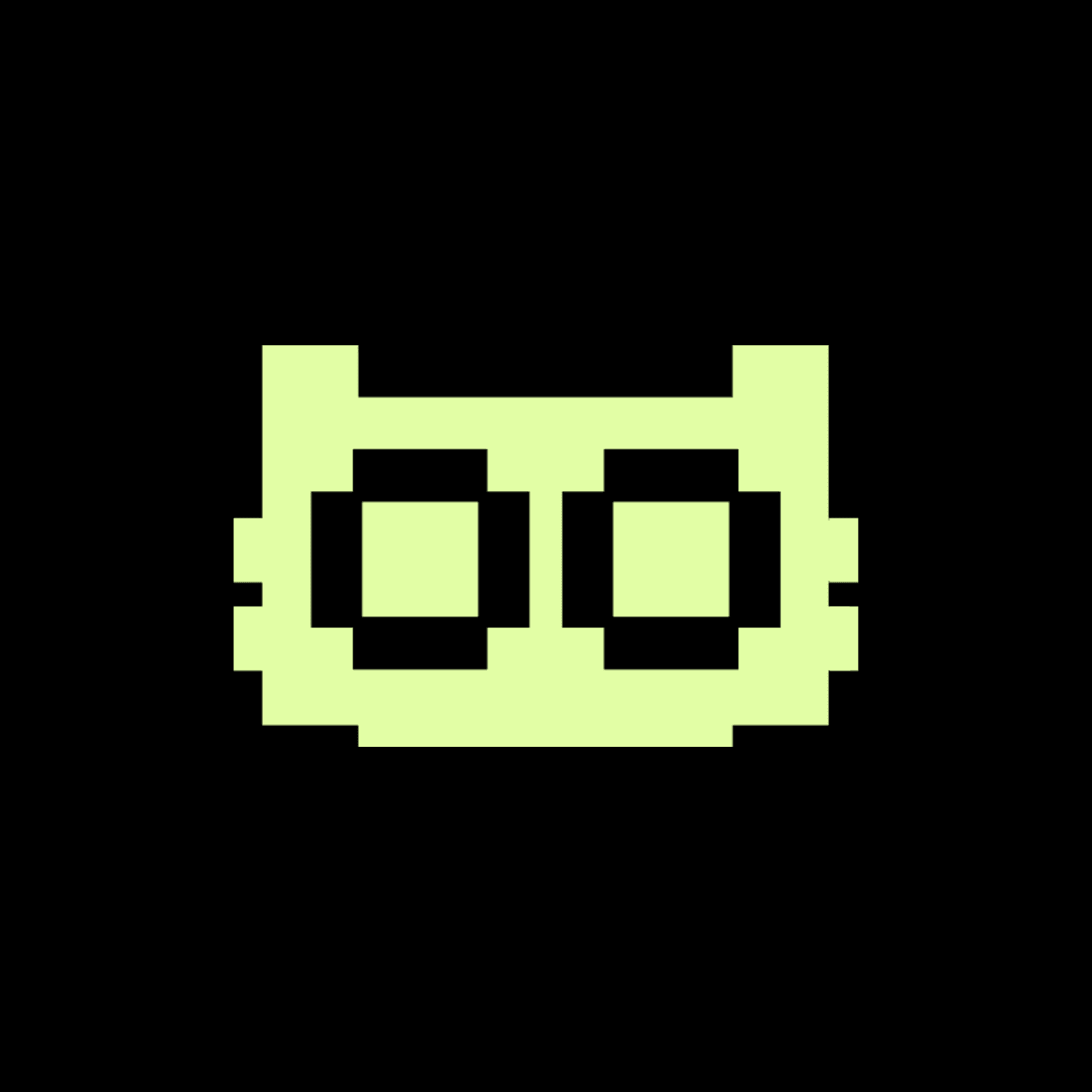 Loops House logo, Lemon on black