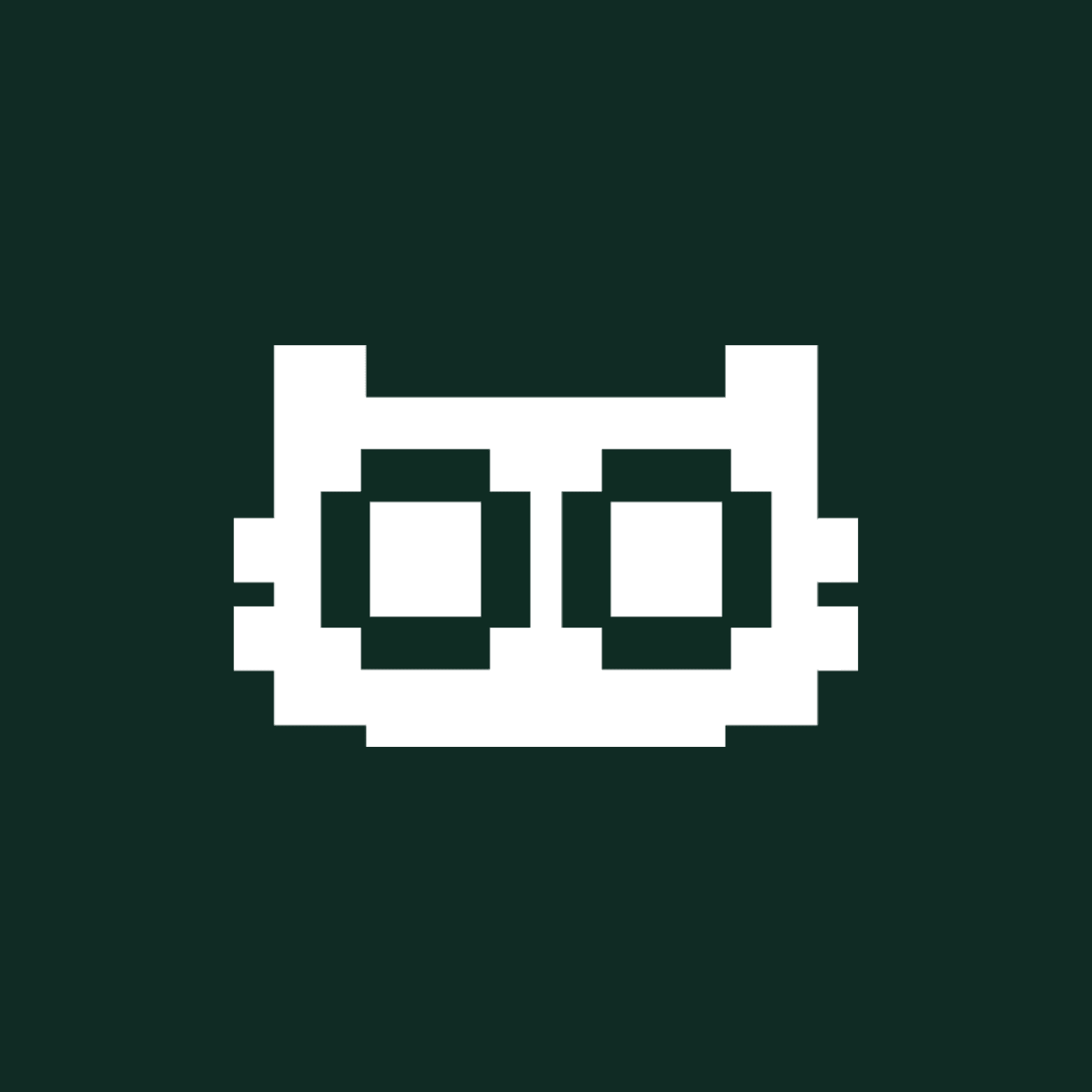 Loops House logo, White on ink
