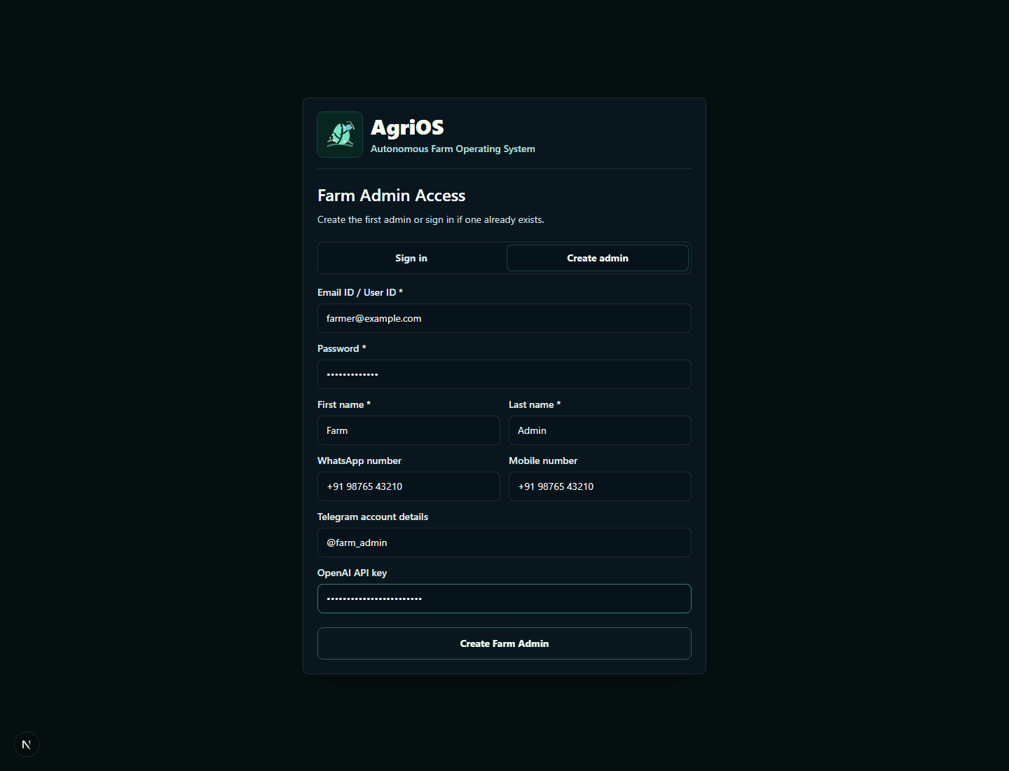 AgriOS — screenshot 2