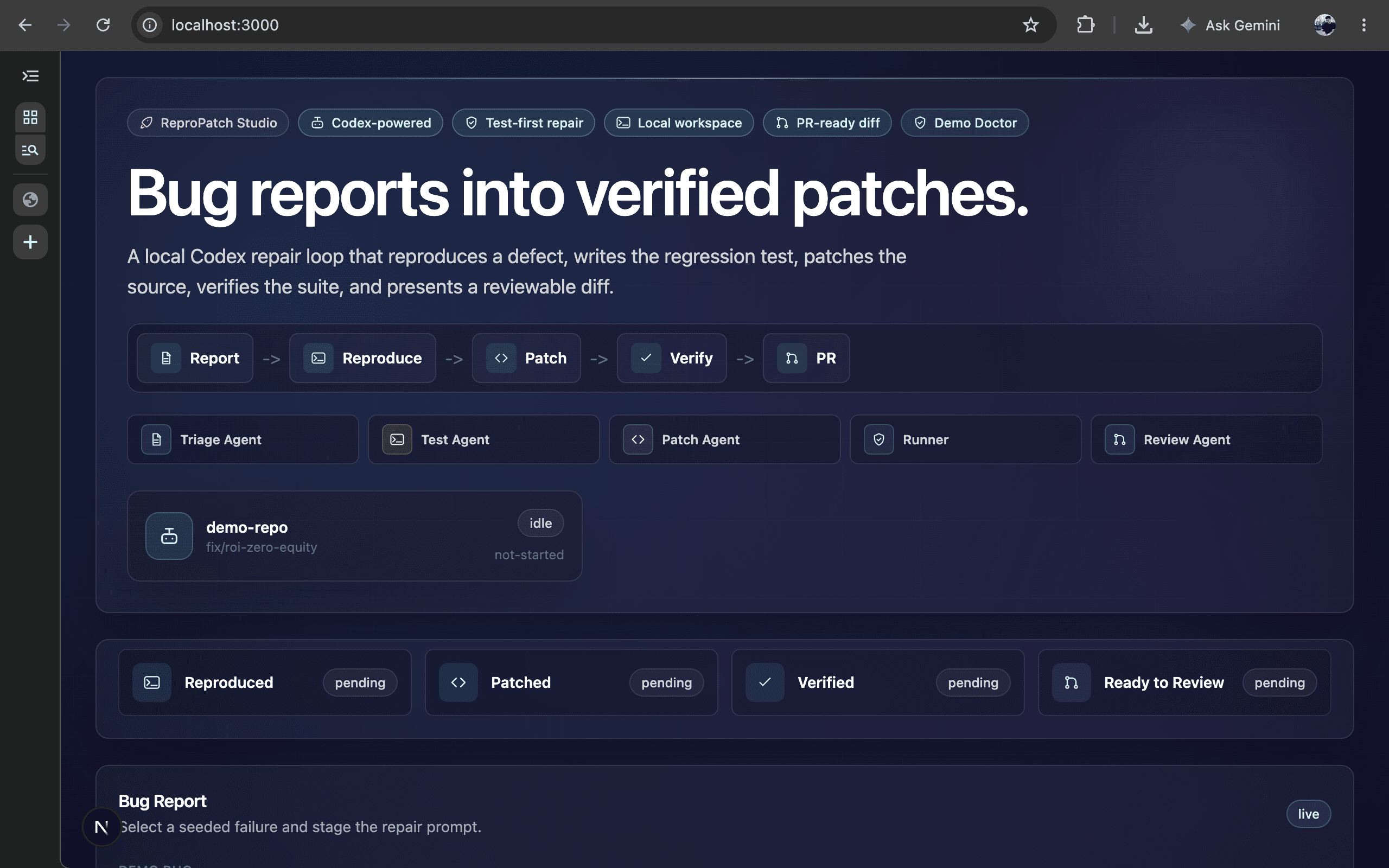 ReproPatch Studio — screenshot 1