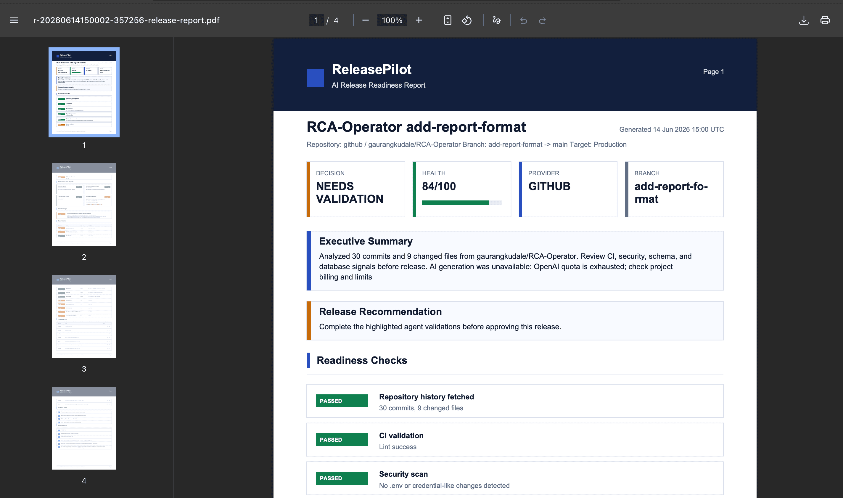ReleasePilot — screenshot 4