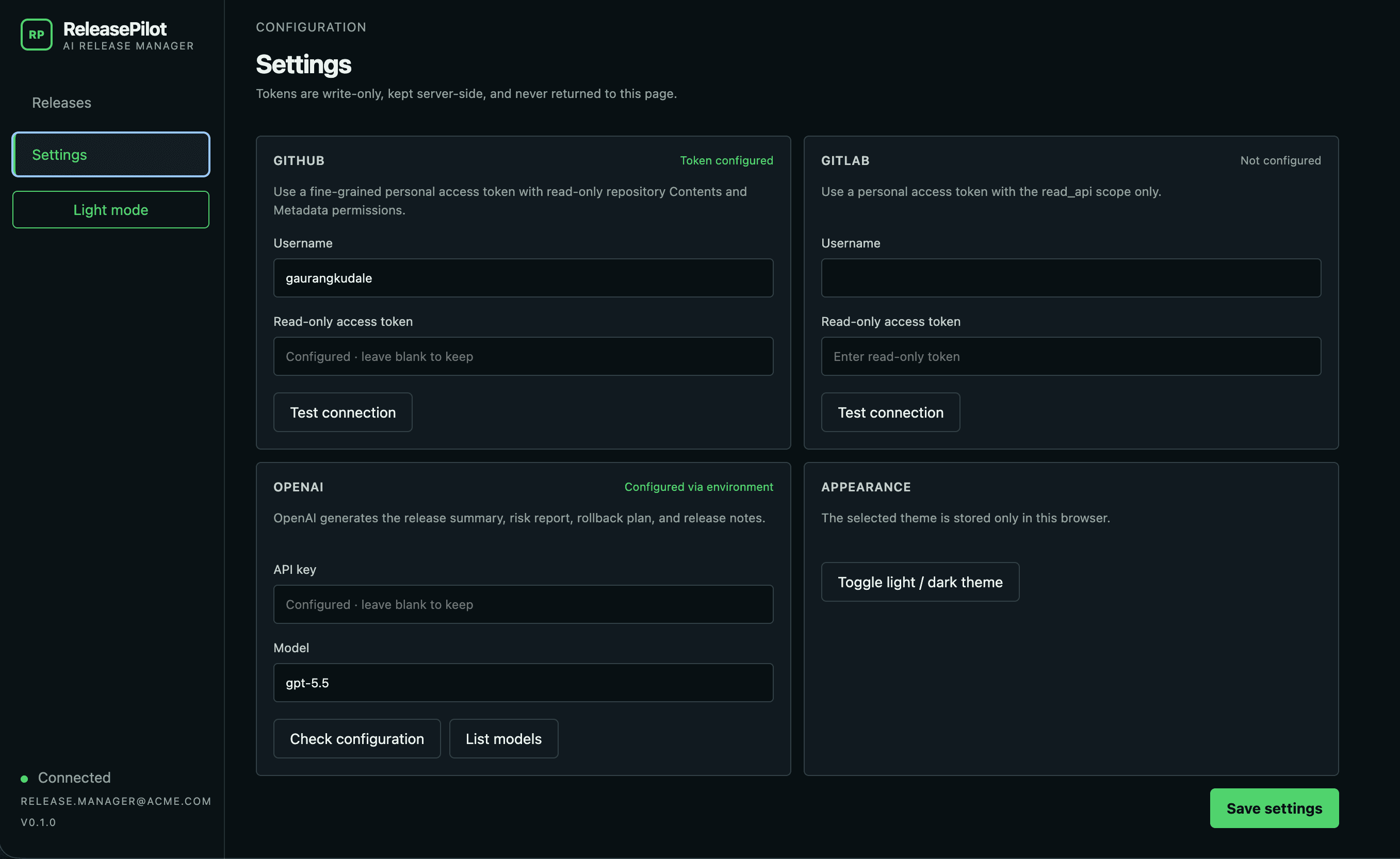ReleasePilot — screenshot 3