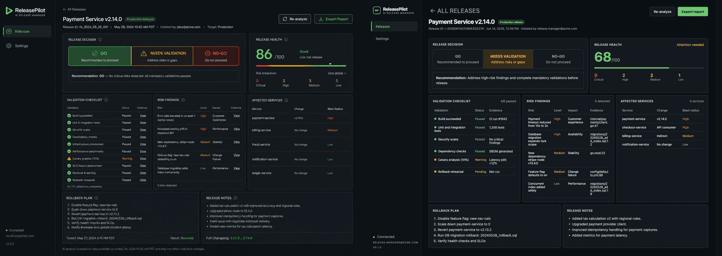 ReleasePilot — screenshot 1