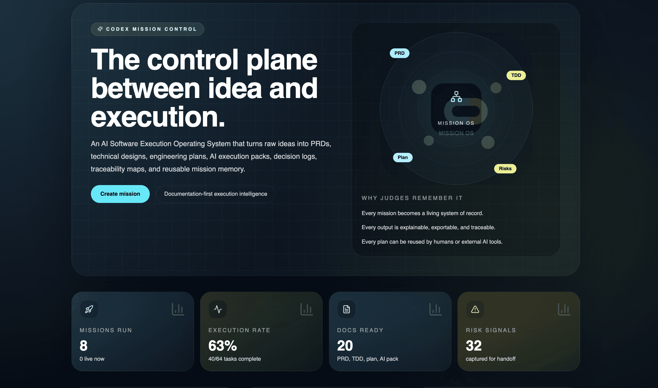 Codex Mission Control — screenshot 1