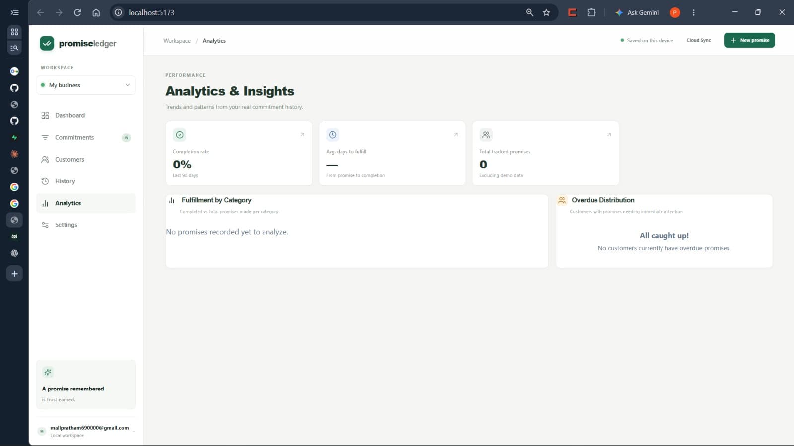 PromiseLedger — screenshot 2
