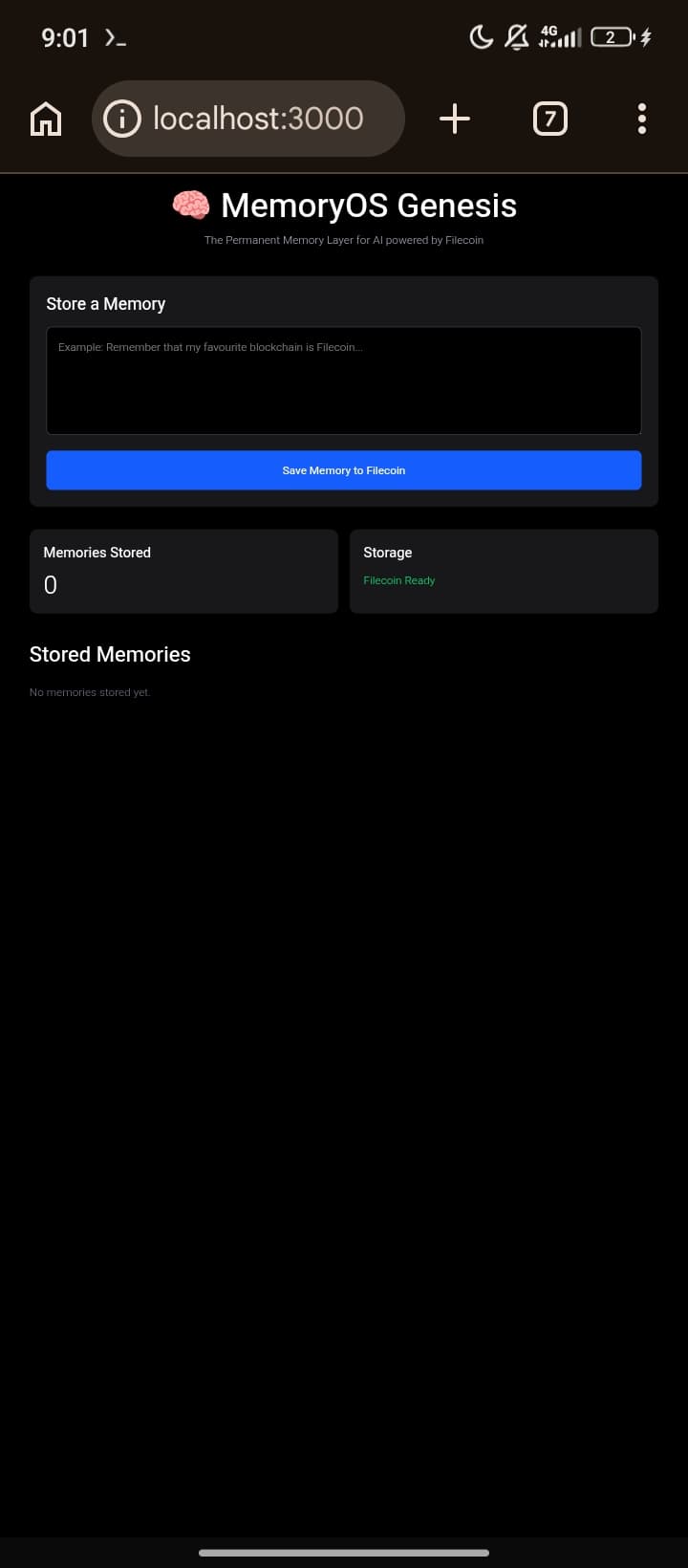 MemoryOS Genesis — screenshot 1