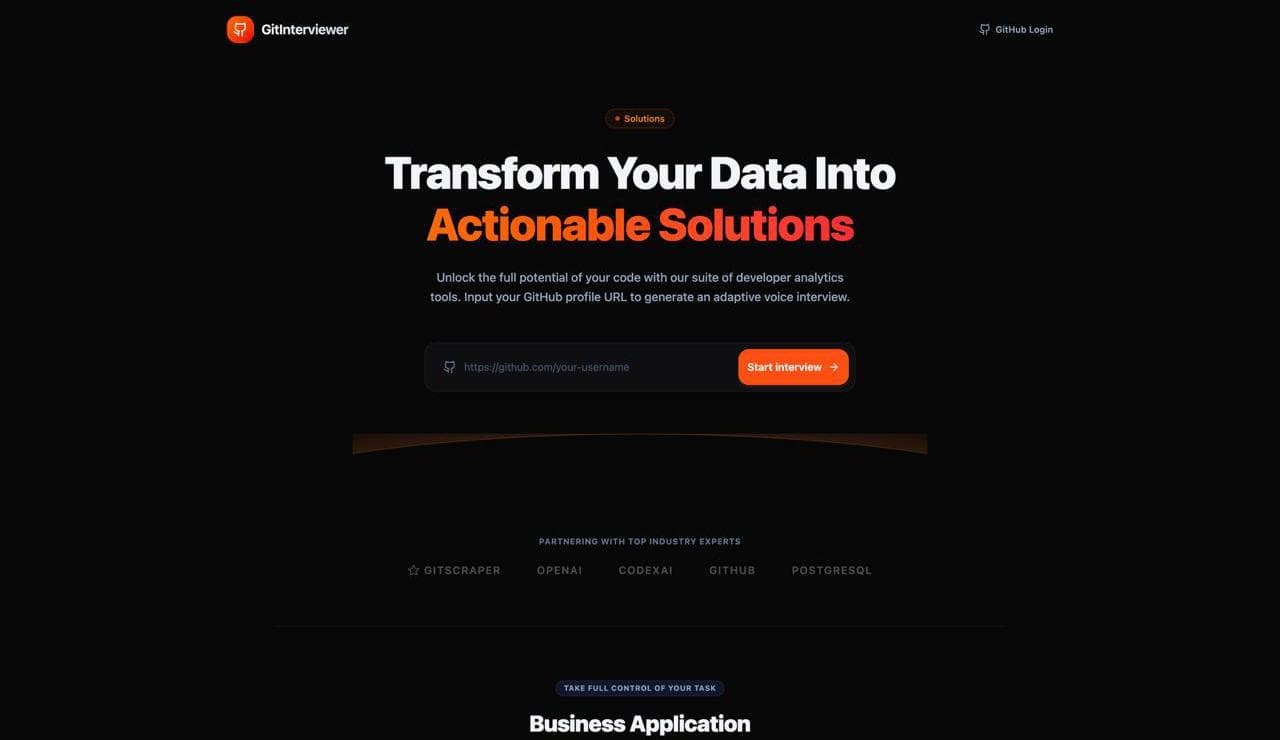 GitInterviewer — screenshot 1