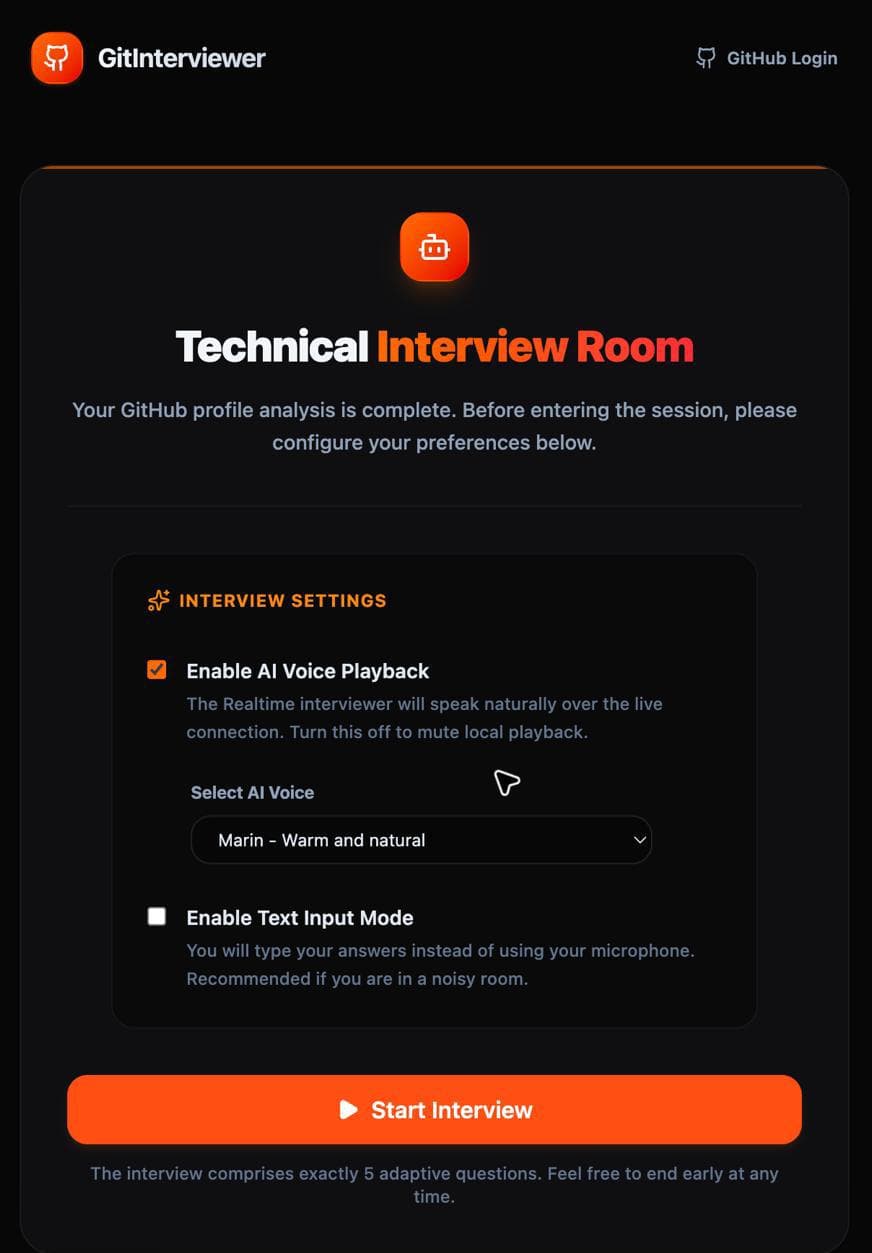 GitInterviewer — screenshot 2