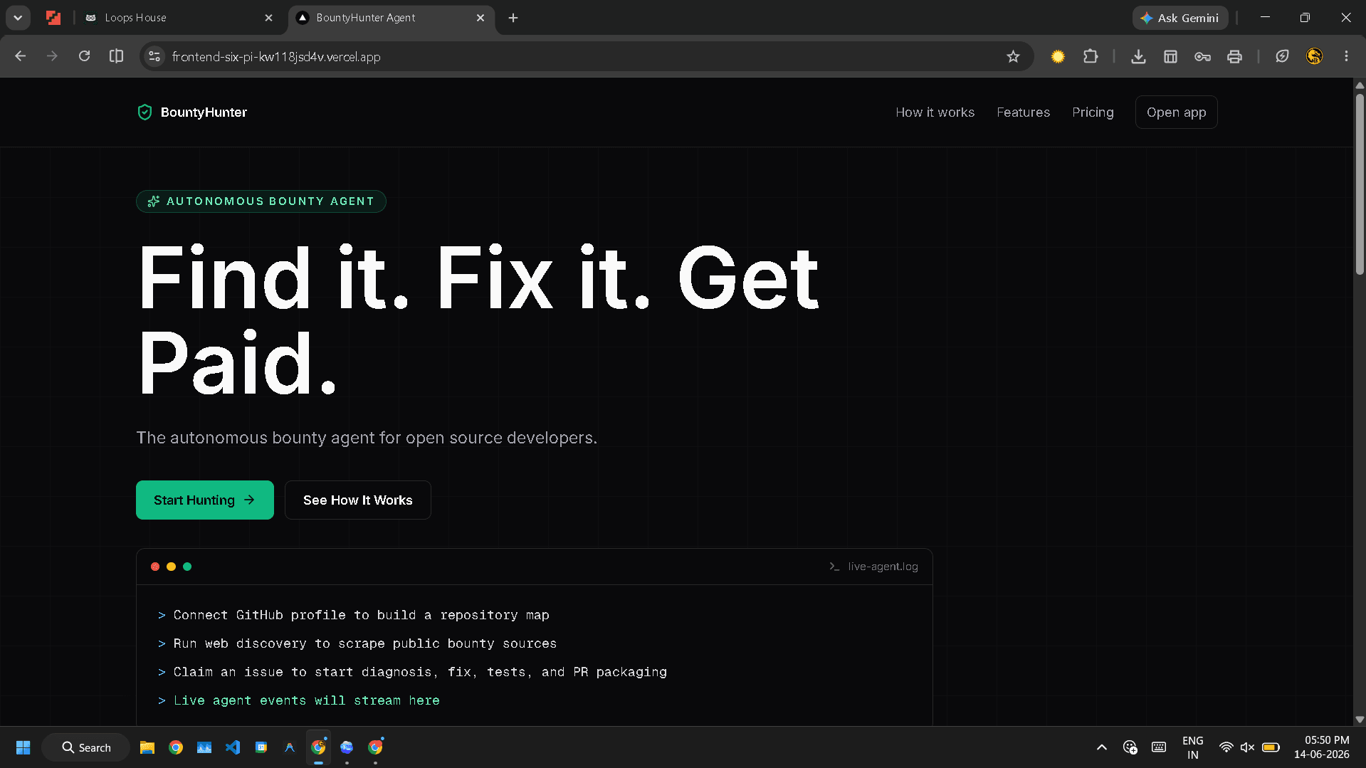 BountyHunter Agent — screenshot 1