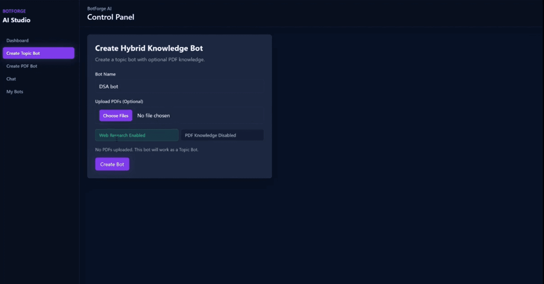 BotForge — screenshot 1