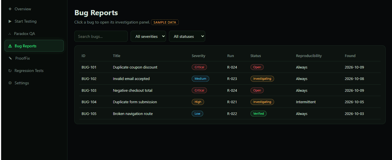 AUTOPSY AI : An autonomous AI QA engineer that hunts down bugs in a real browser and tells you exactly how to fix them. — screenshot 2