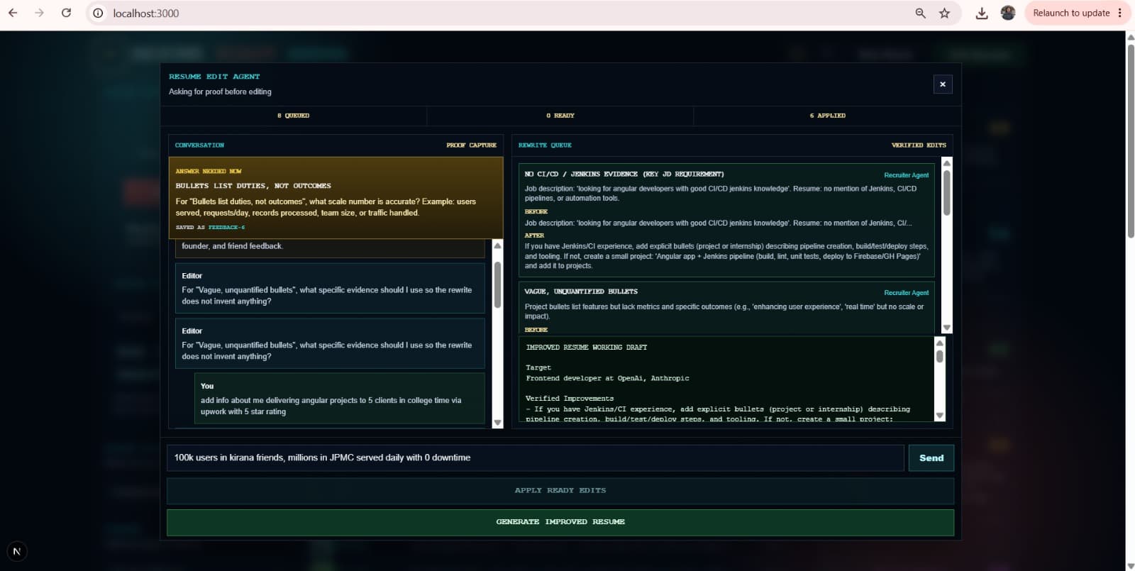 Resume Roast Arena — screenshot 2