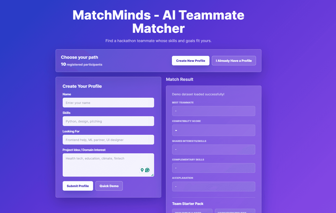 MatchMinds — screenshot 1