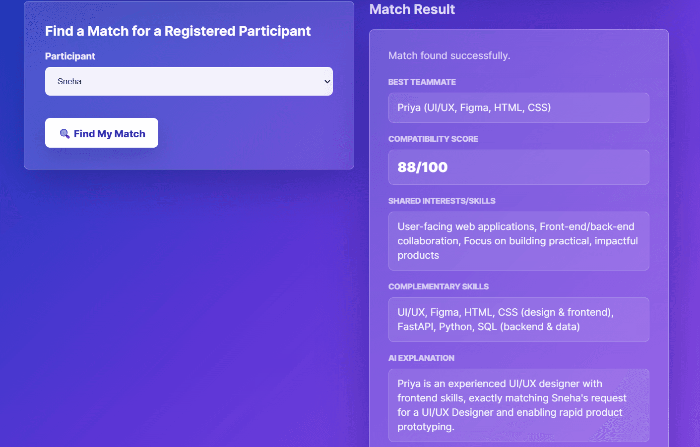 MatchMinds — screenshot 2