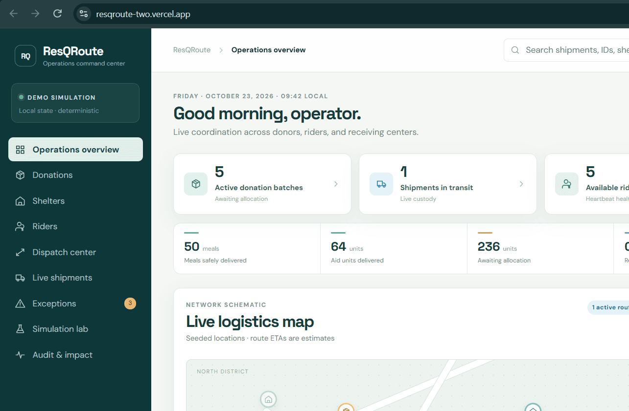 ResQRoute — screenshot 1