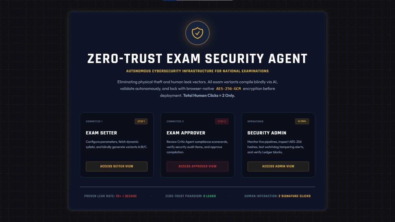 Zero trust exam security agent — screenshot 1