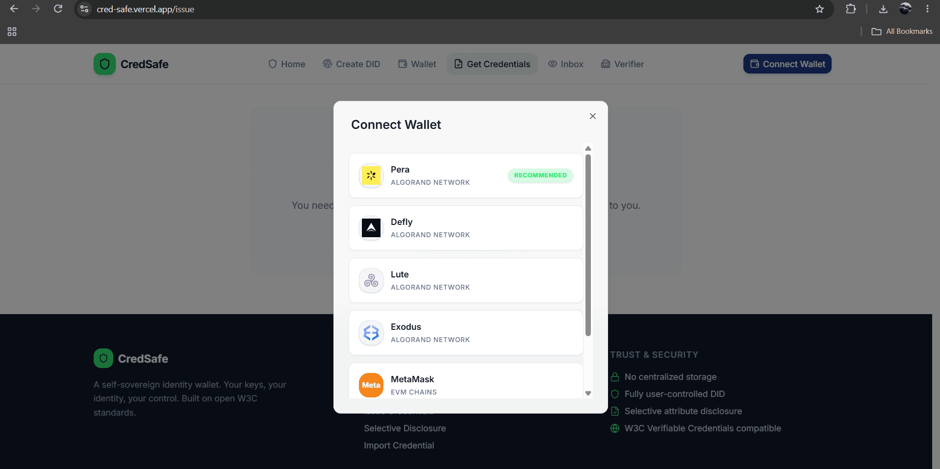 CredSafe — screenshot 2