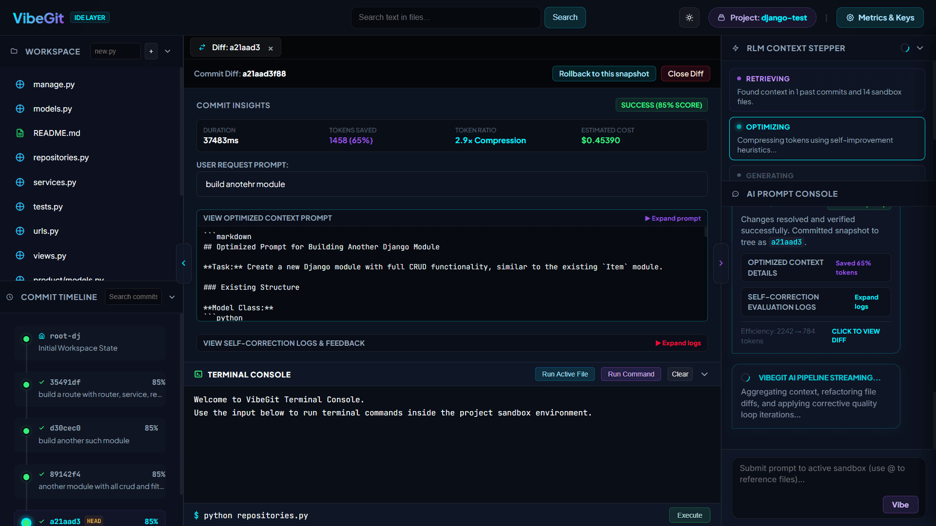 VibeGit — screenshot 3