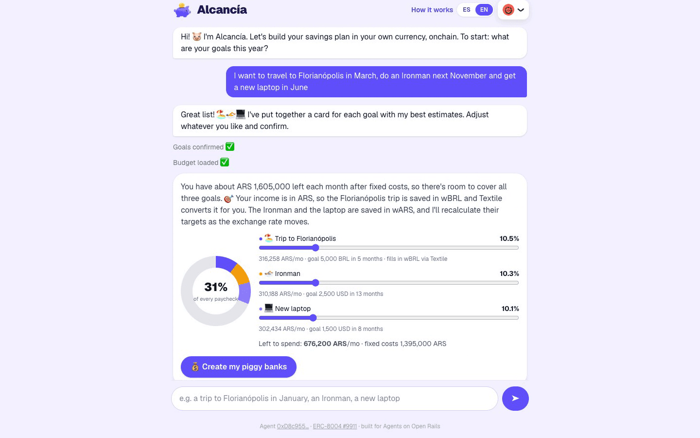 Alcancía — screenshot 2