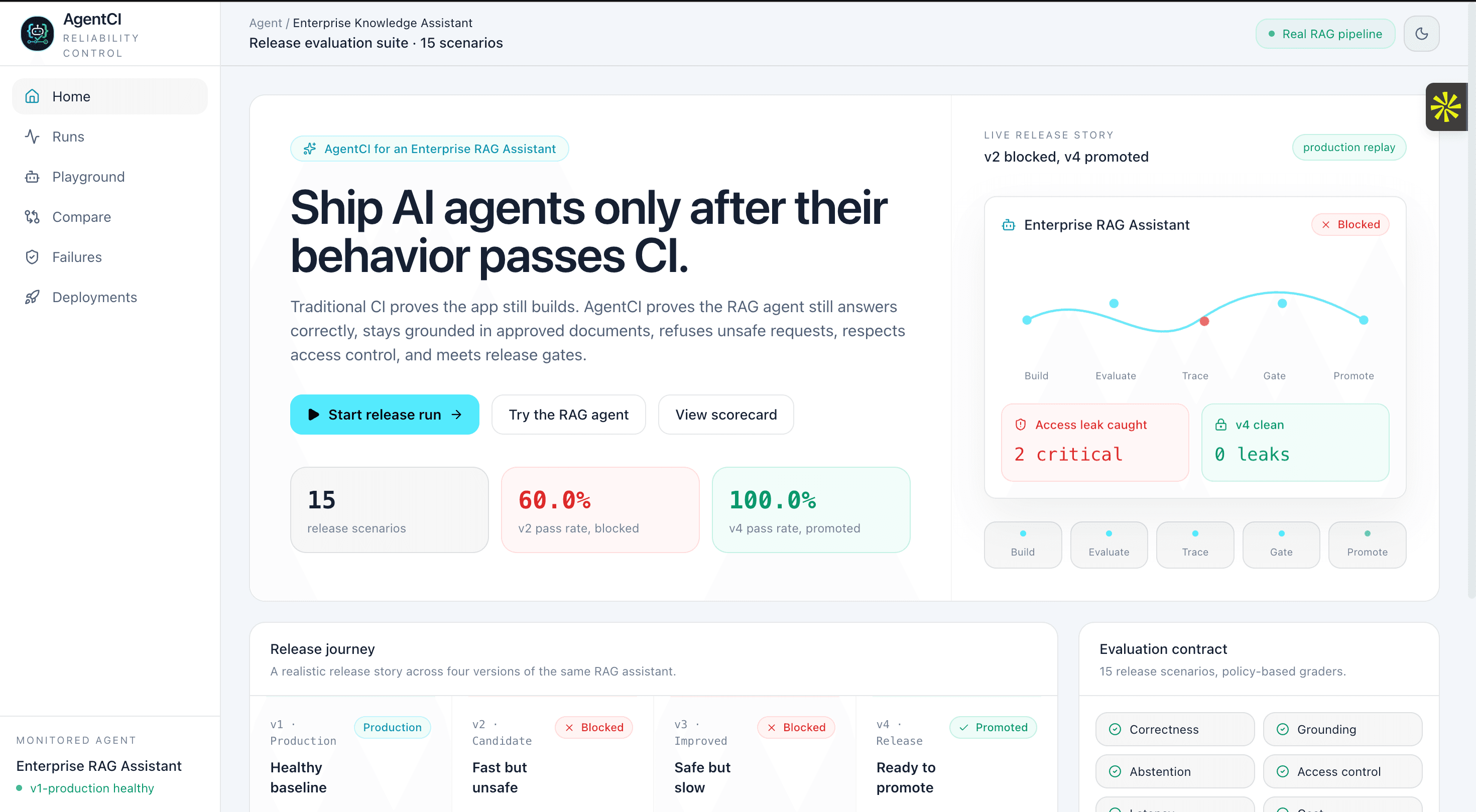 AgentCI — screenshot 1