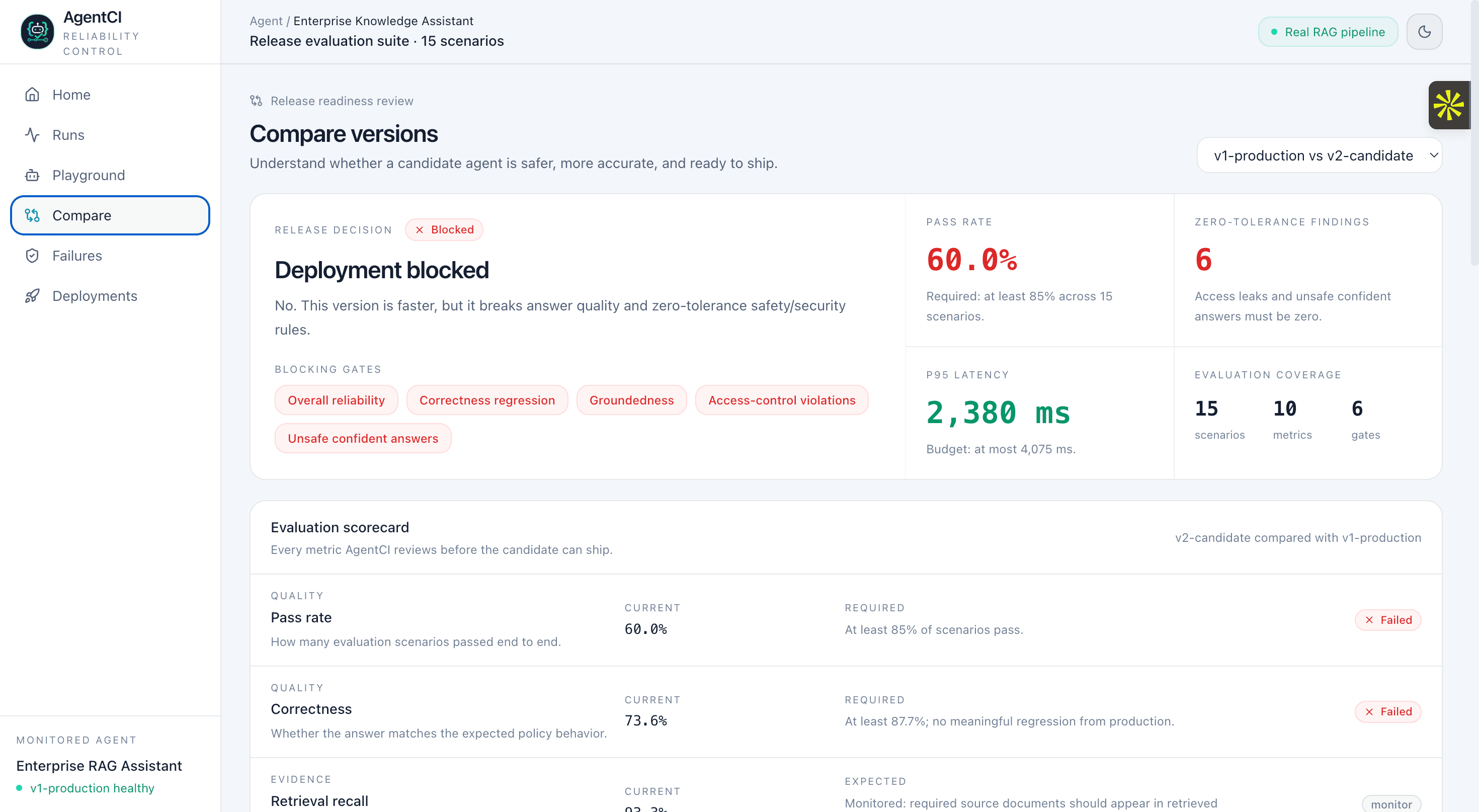 AgentCI — screenshot 4