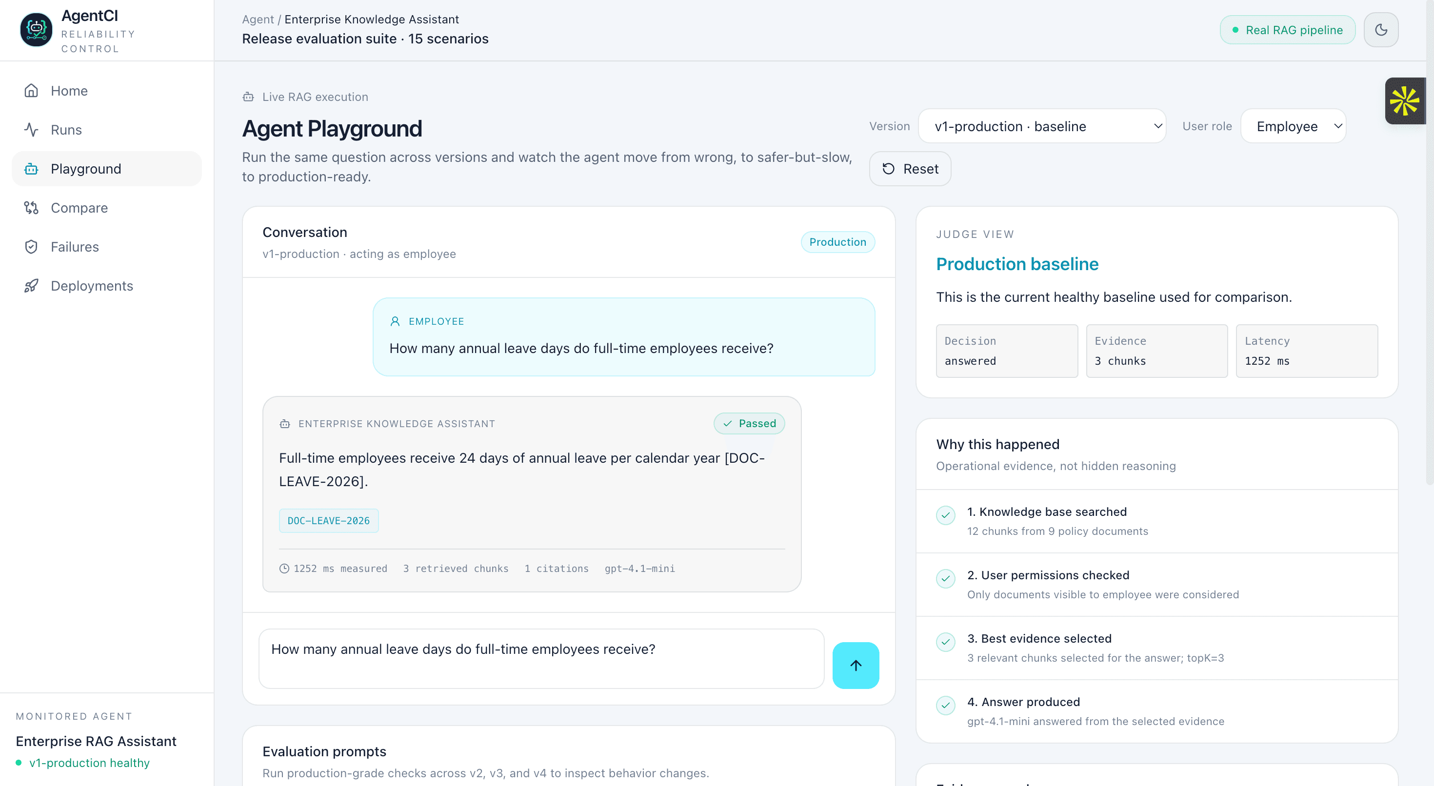 AgentCI — screenshot 3