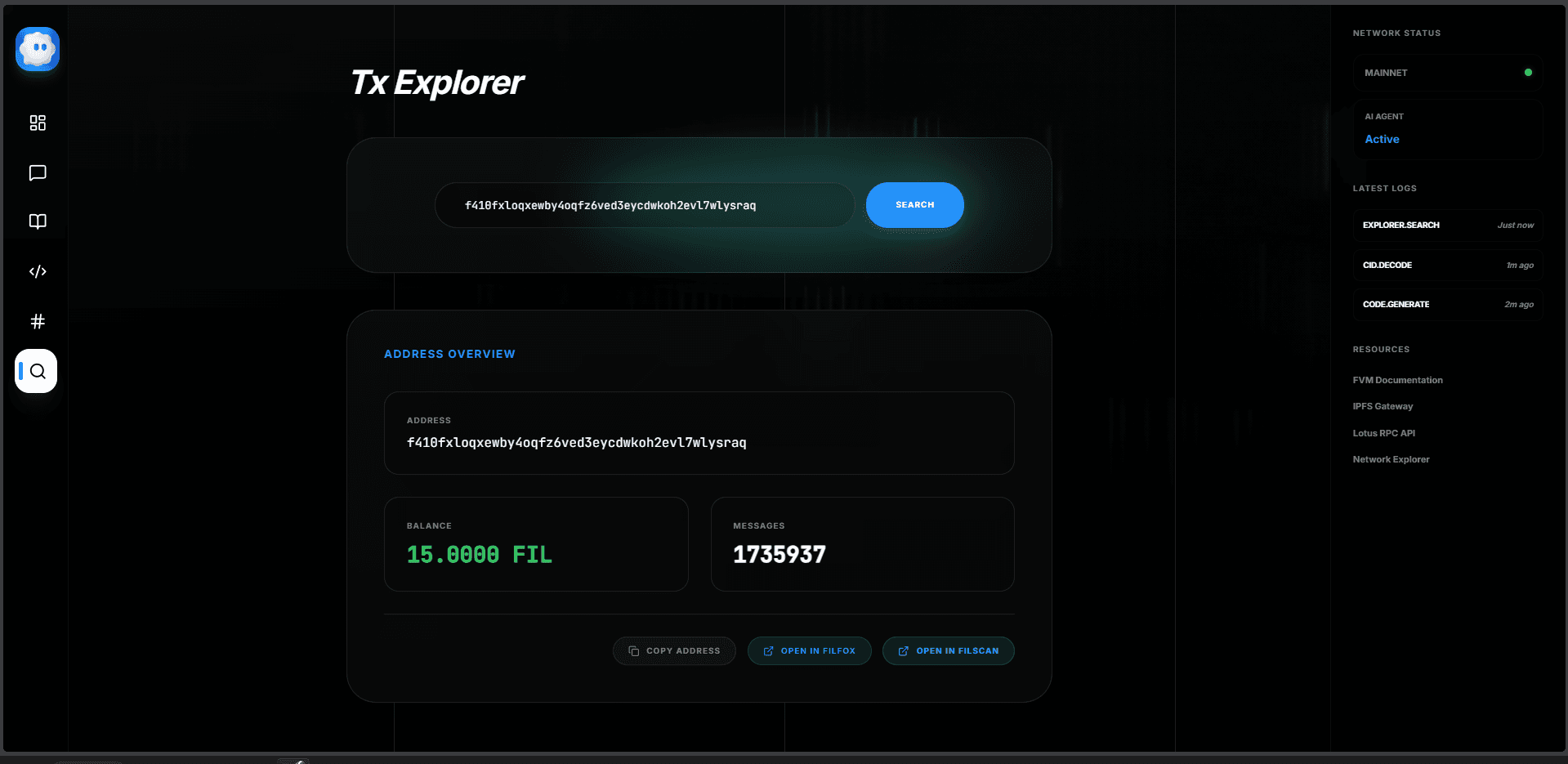 Filecoin AI — screenshot 2