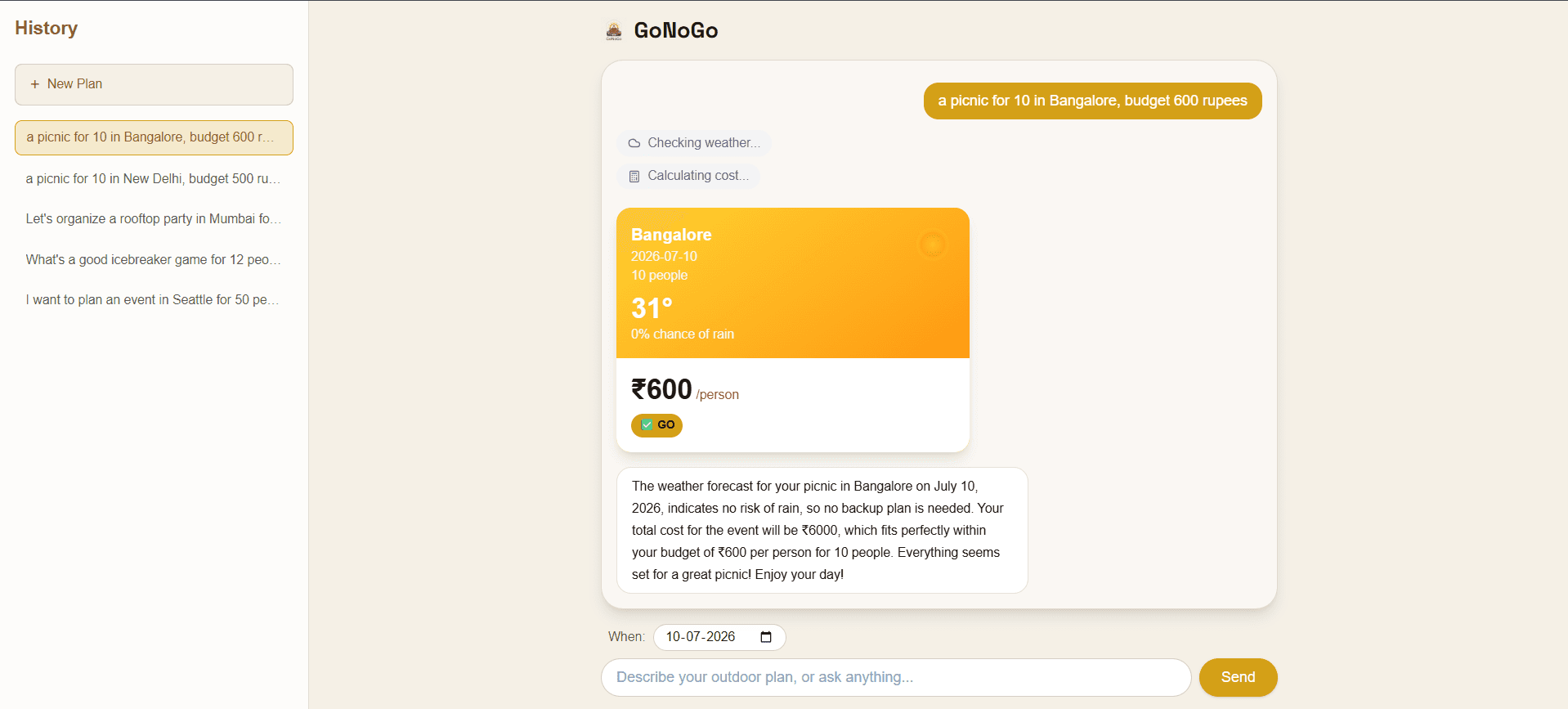 GoNoGo — screenshot 2