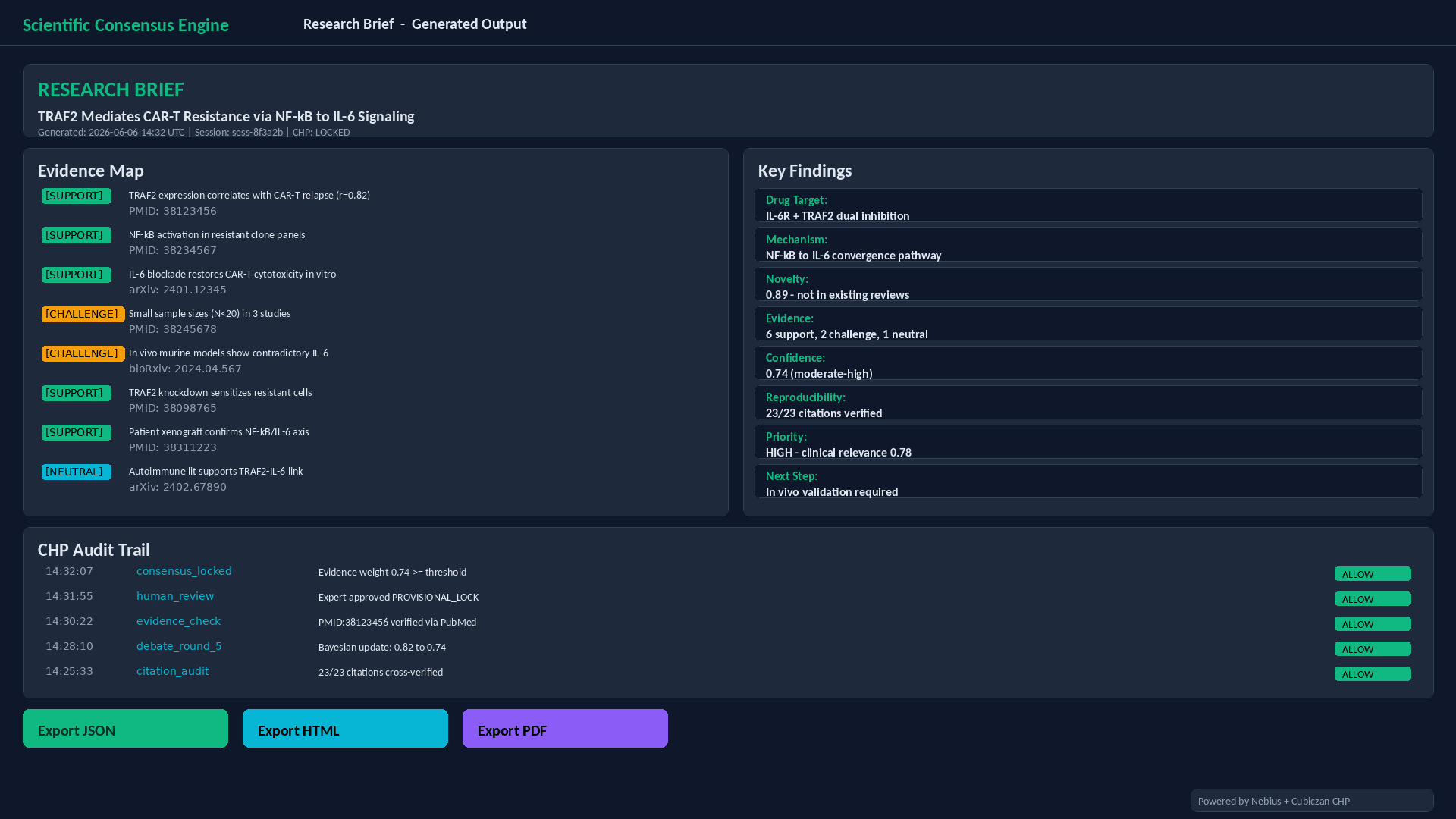 Scientific Consensus Engine — screenshot 4