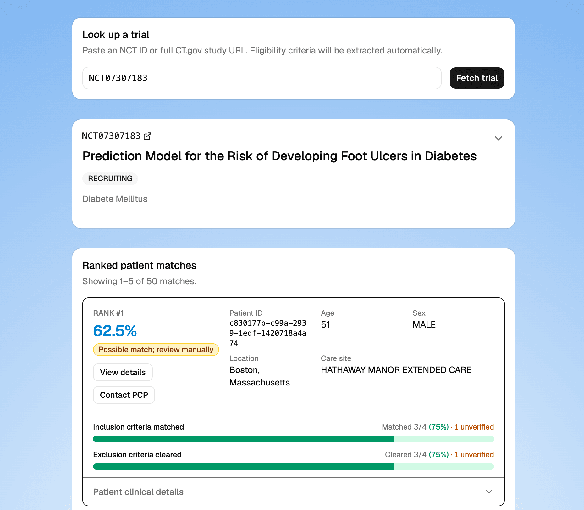TrialSense — screenshot 2