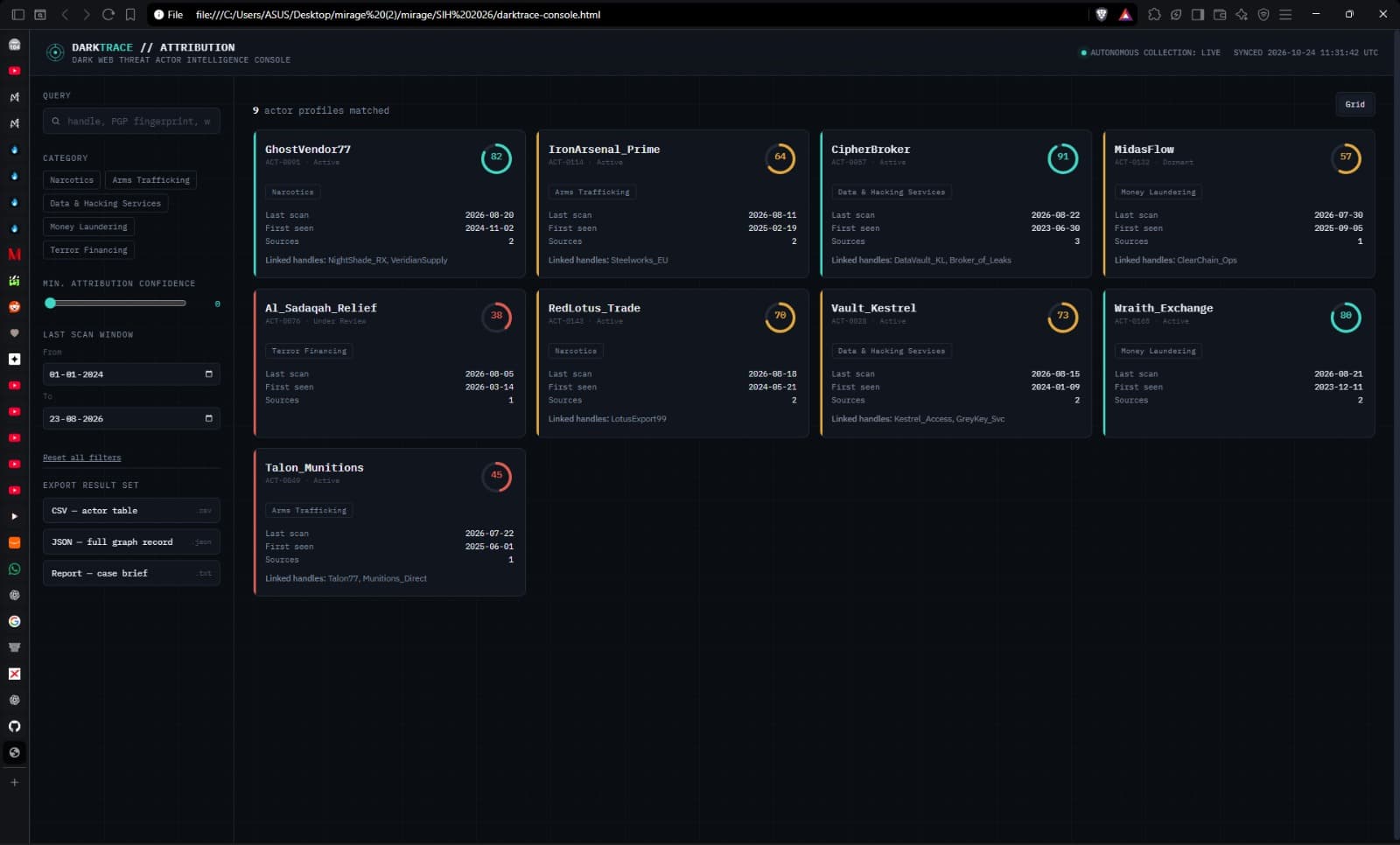 MIRAGE-Predict: Predictive Cyber Defense System with Continual Learning — screenshot 2