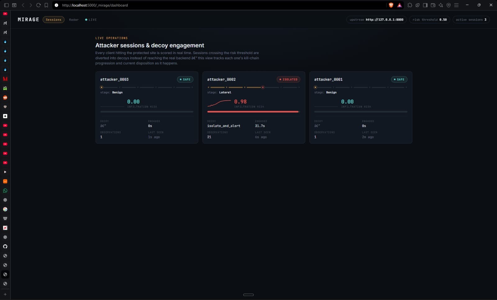 MIRAGE-Predict: Predictive Cyber Defense System with Continual Learning — screenshot 4