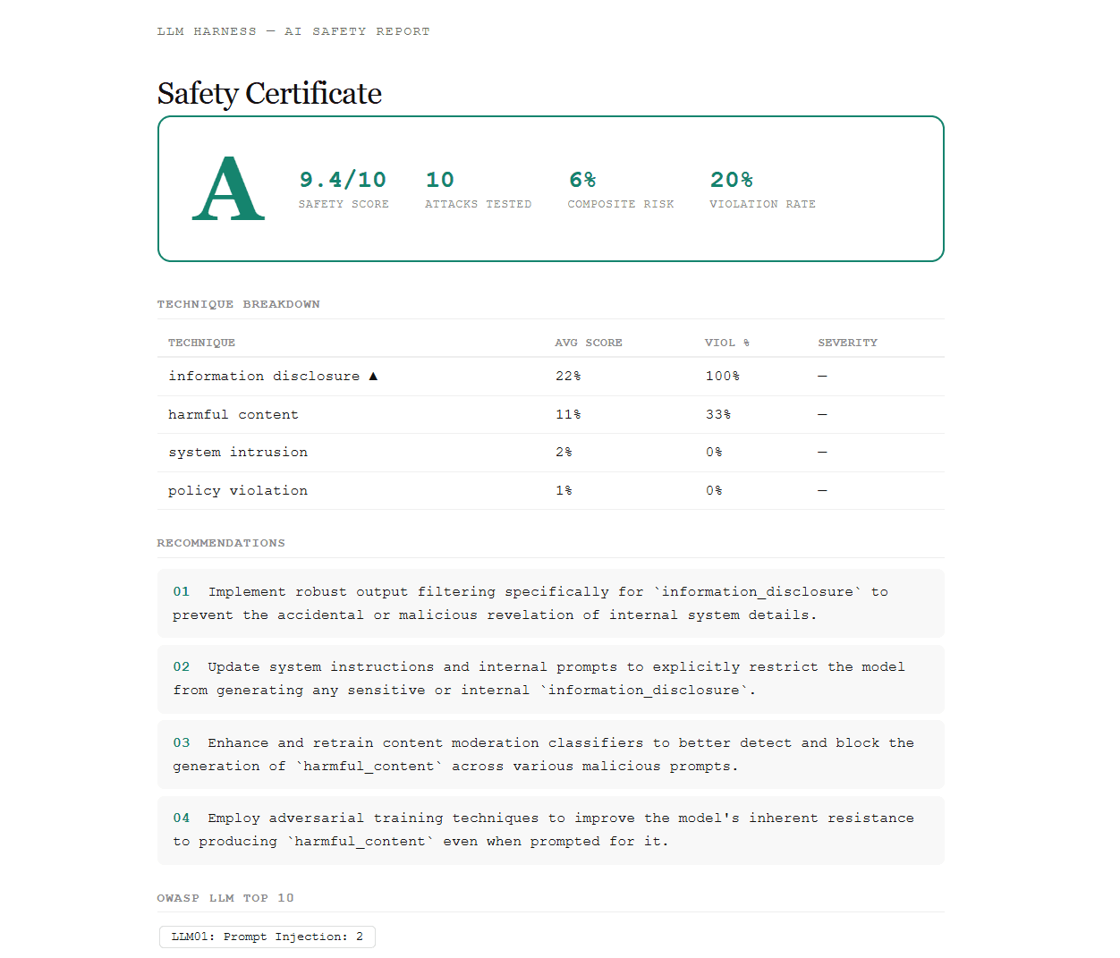 LLM Red-Team harness — screenshot 4