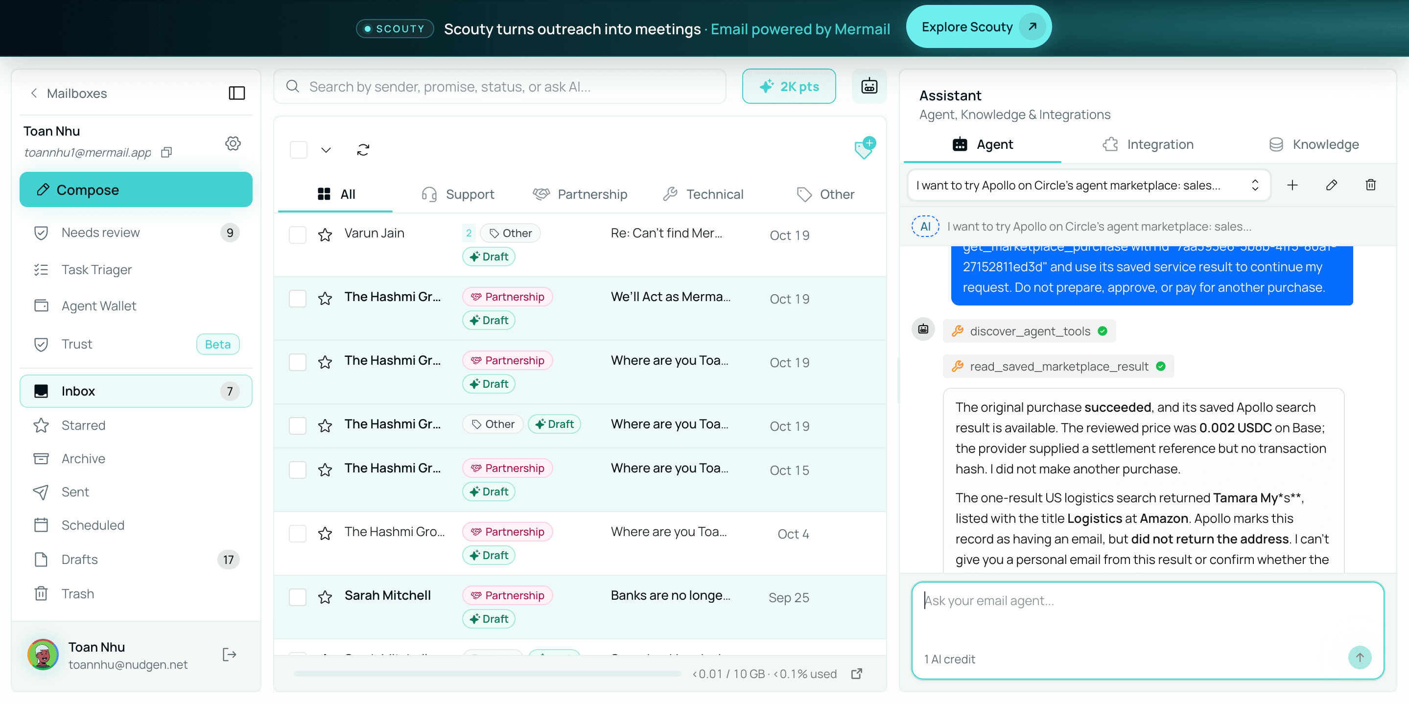 Mermail — screenshot 1