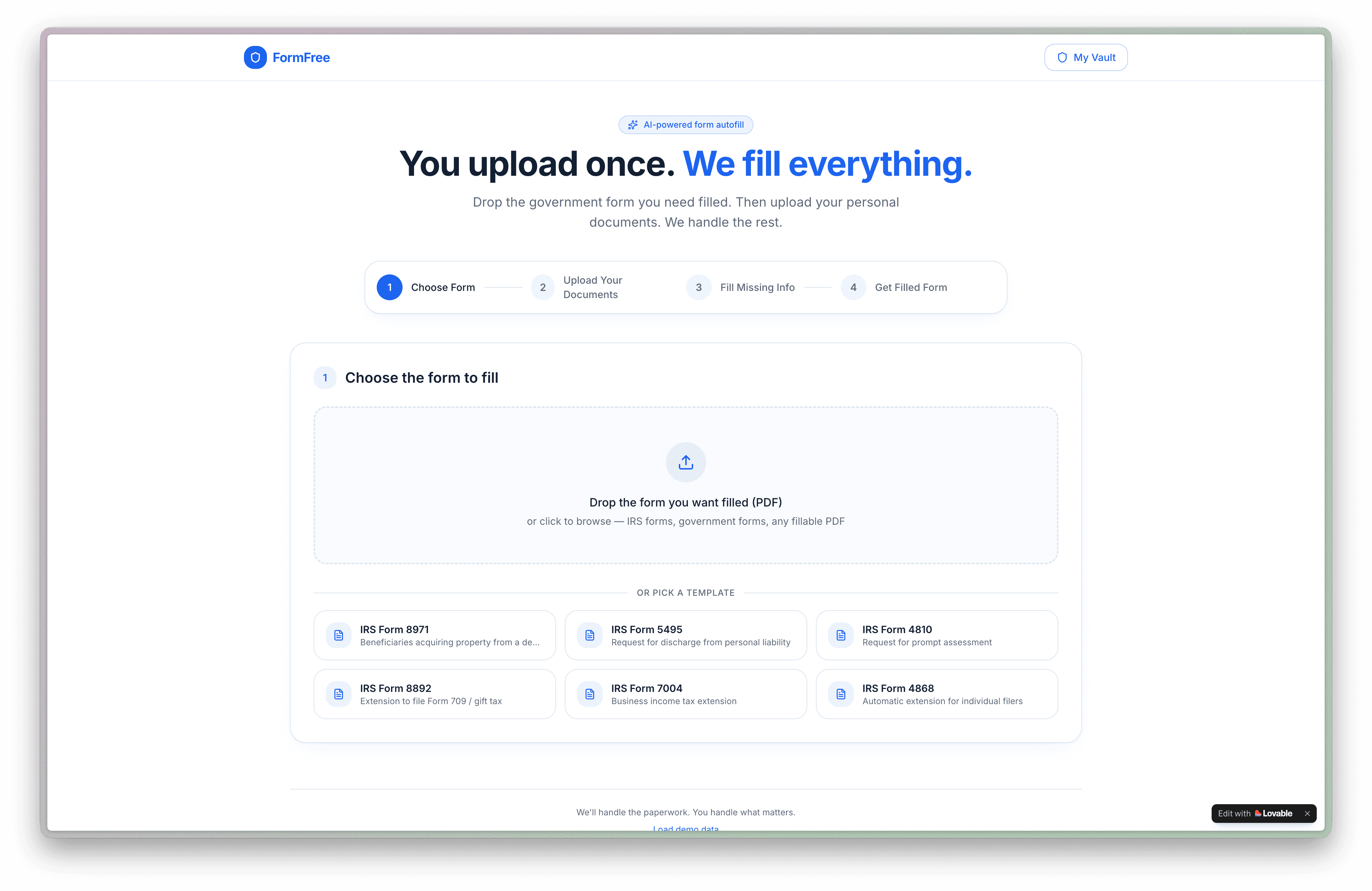 FormFree — screenshot 2