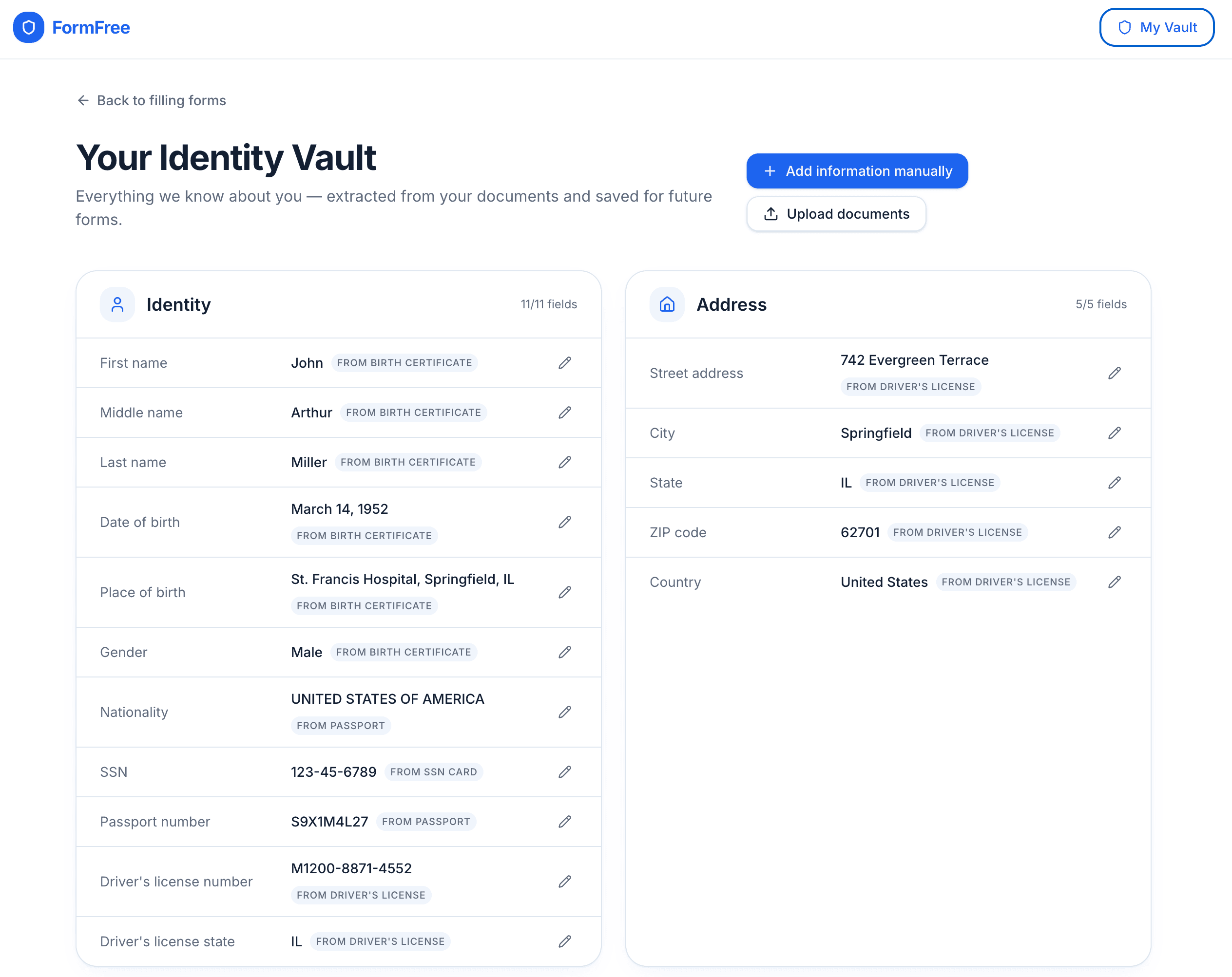 FormFree — screenshot 1