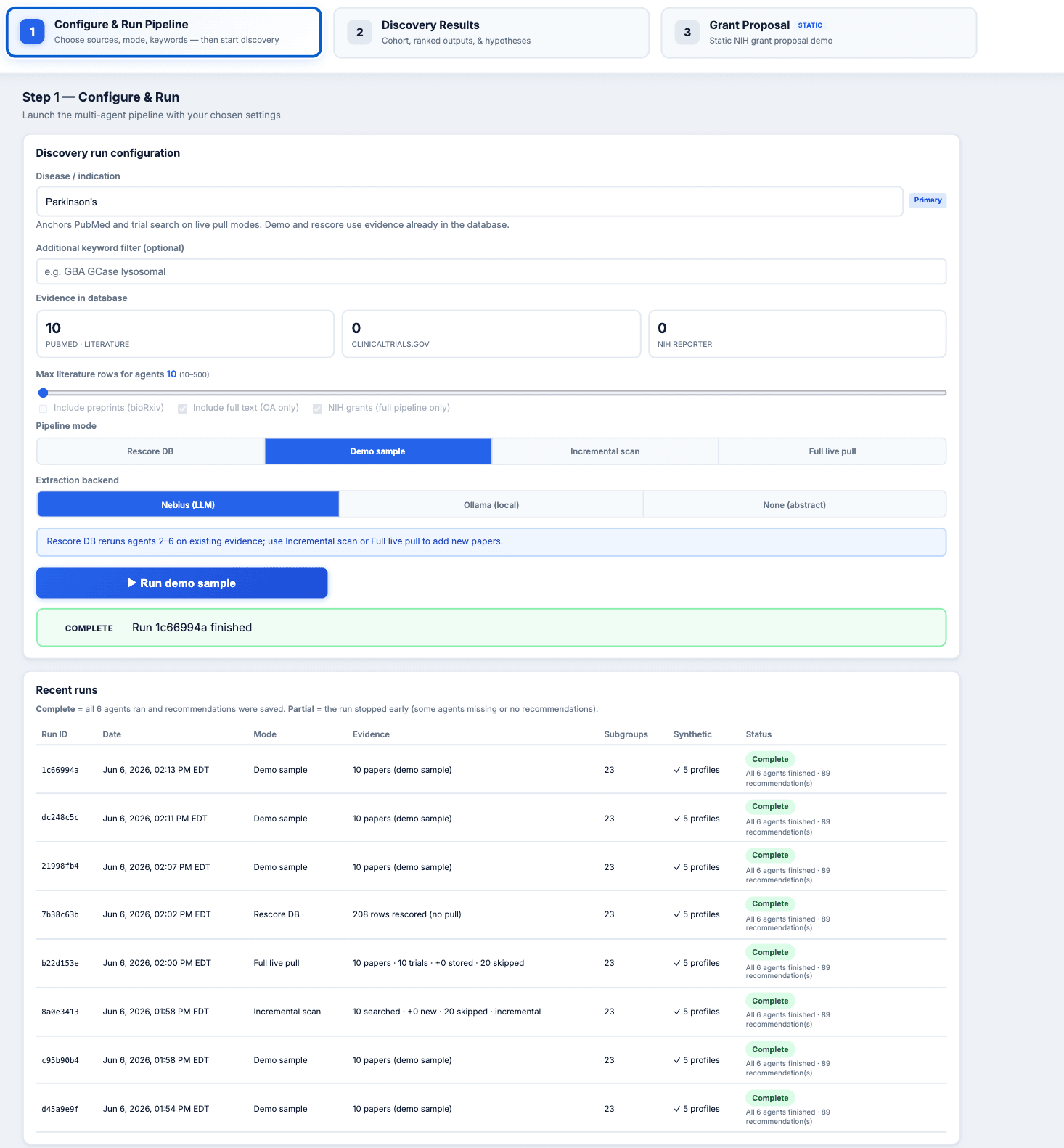 NeuroDiscover AI — screenshot 1