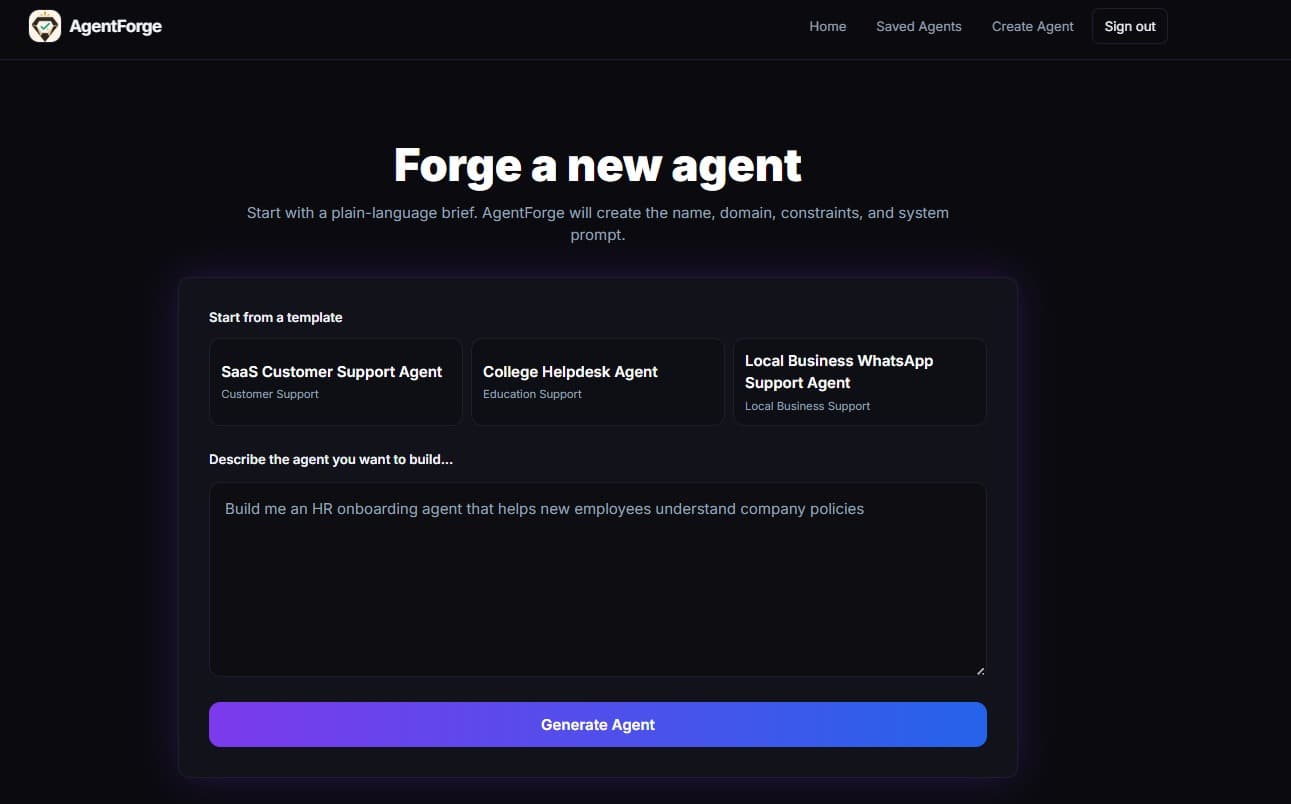 AgentForge — screenshot 1