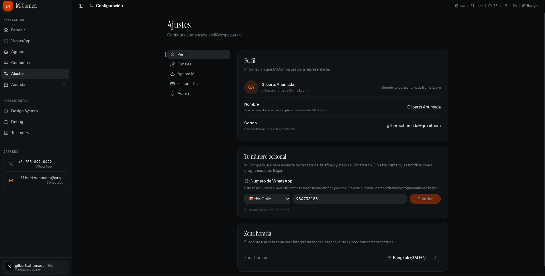 MiCompa — screenshot 2