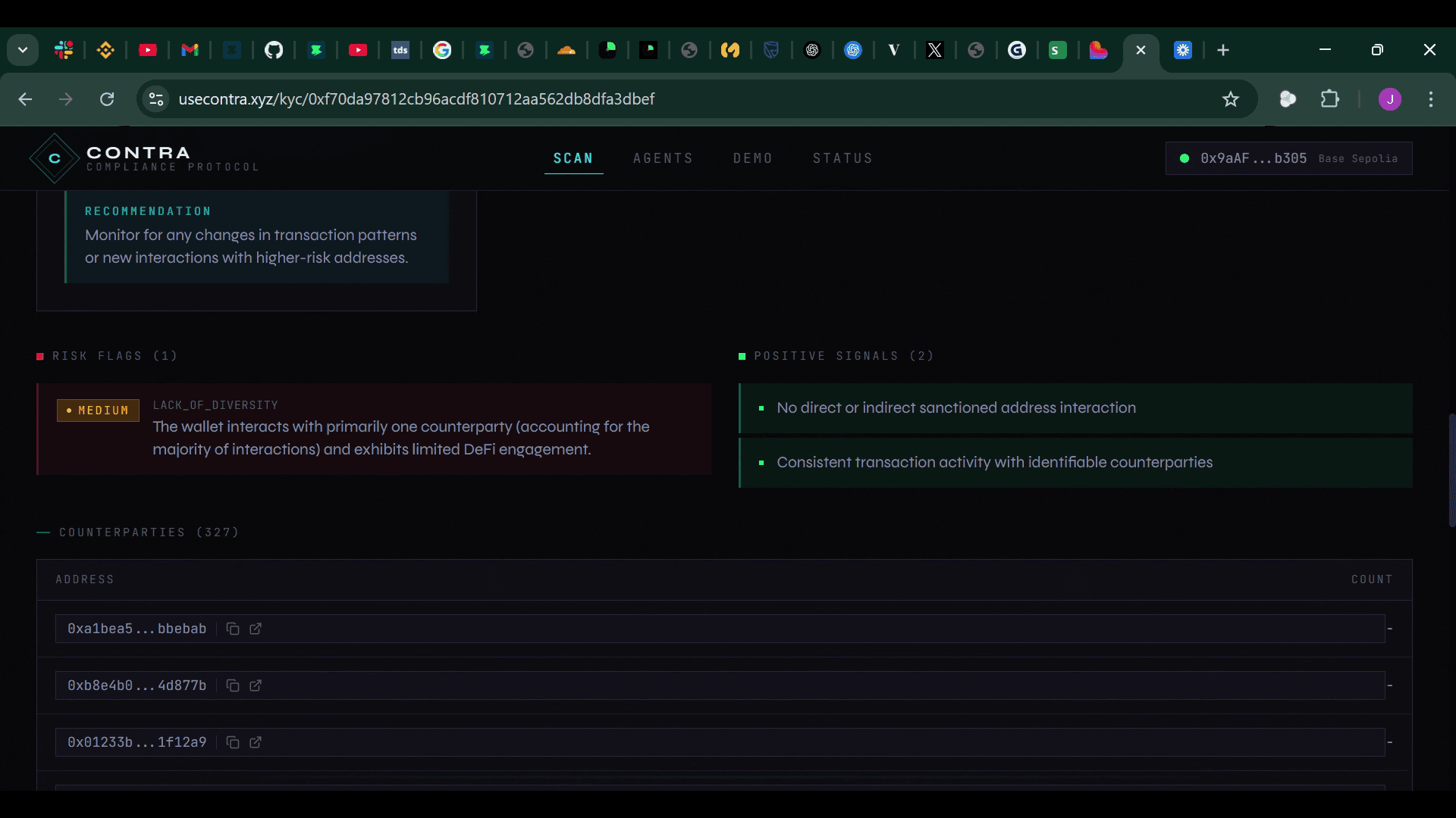 Contra Compliance — screenshot 1